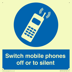 Switch mobile phones off or to silent